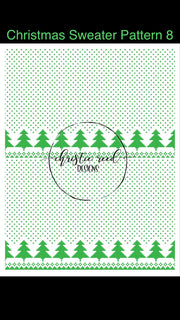 Christmas Sweater Pattern 8 Waterslide Sheet - Digital File OR Full Printed Sheet